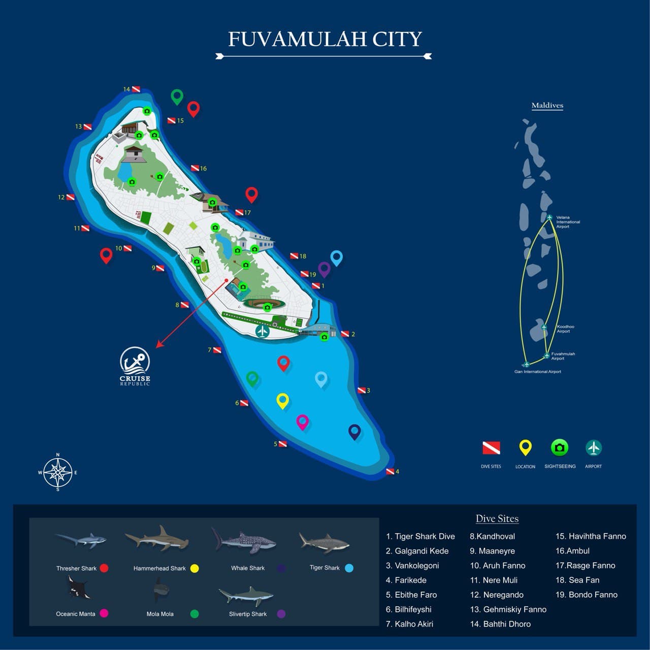 Diving Spots Map